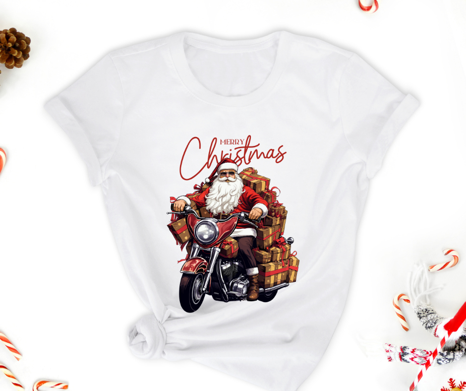 Biker Santa Tee