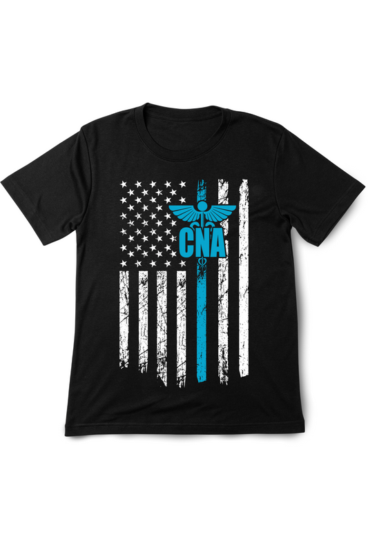 “Distressed CNA American Flag” T-Shirt
