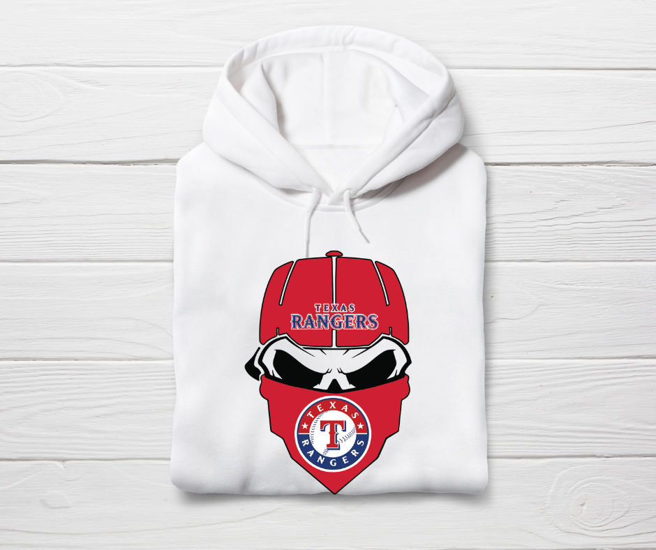 Texas Rangers Sweater Hoodie - Masked Skull